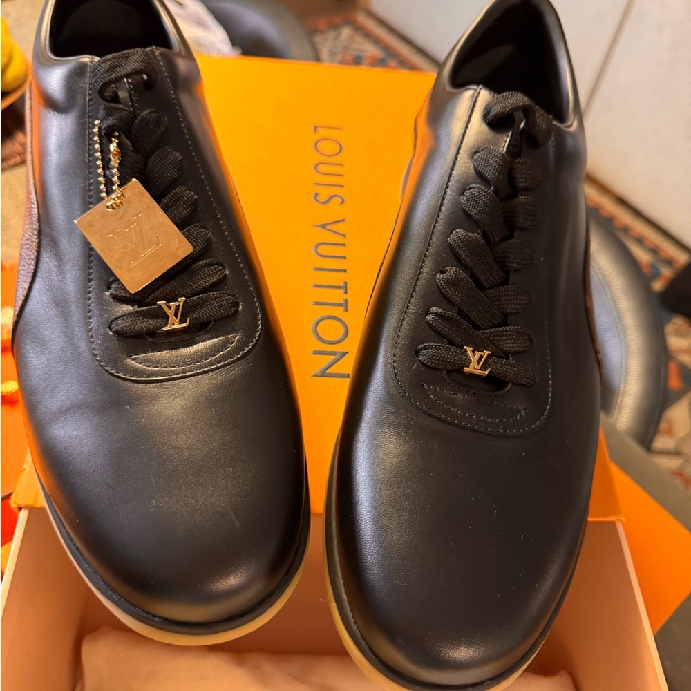 Supreme Black Leather Sneakers